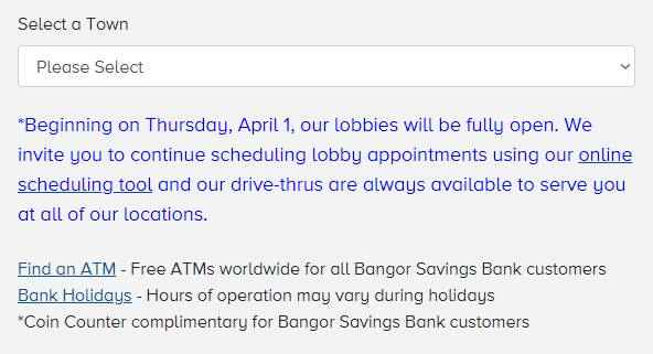Bangor Savings Bank Hours