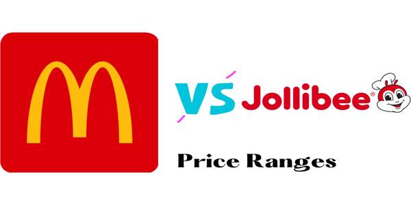 Jollibee Vs McDonalds (Price Ranges)