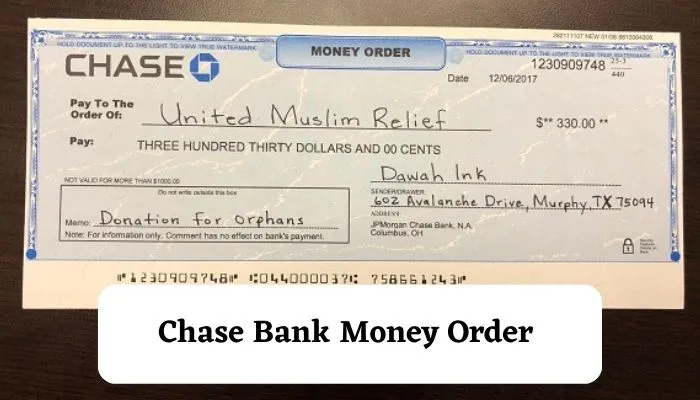 Chase Bank Money Order