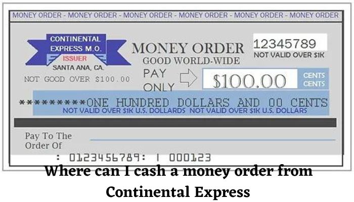 Continental Express Money Order
